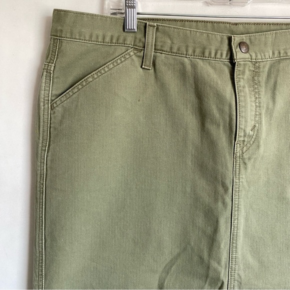 Levi's Surplus Olive Green Maxi Pencil Skirt Women's 18 Grunge Skate Board - Picture 9 of 9